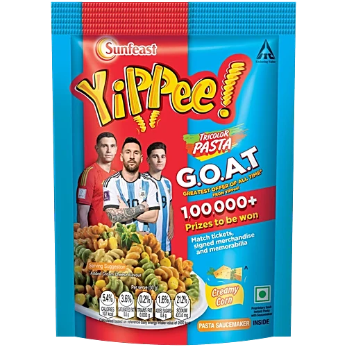 Tricolor Pasta Creamy Corn